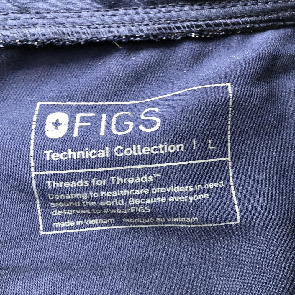 FIGS Scrub Jogger Pants Womens Large Blue Technical Collection Cargo Zamora